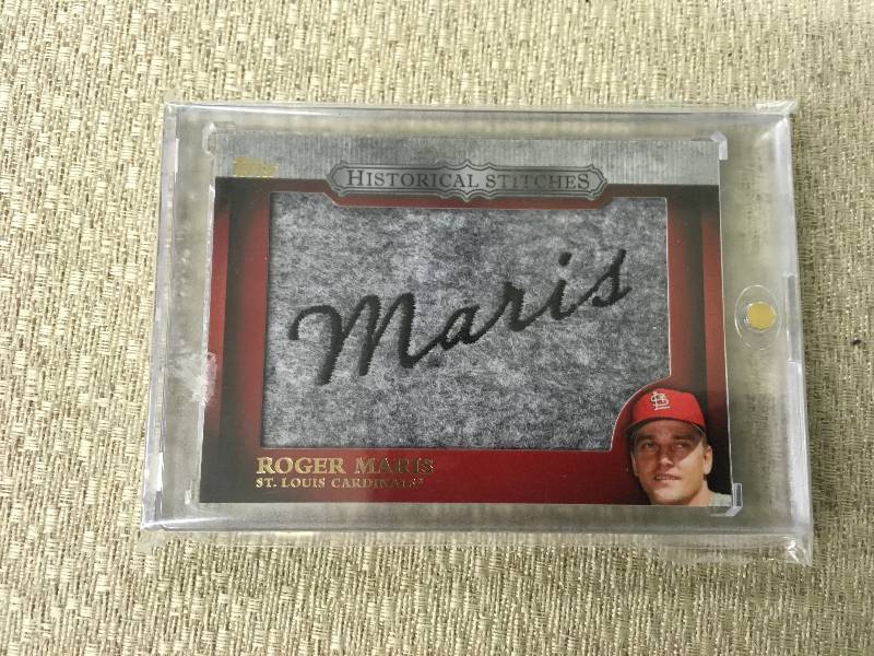 Roger Maris Commemorative Historical Stitches Patch Card