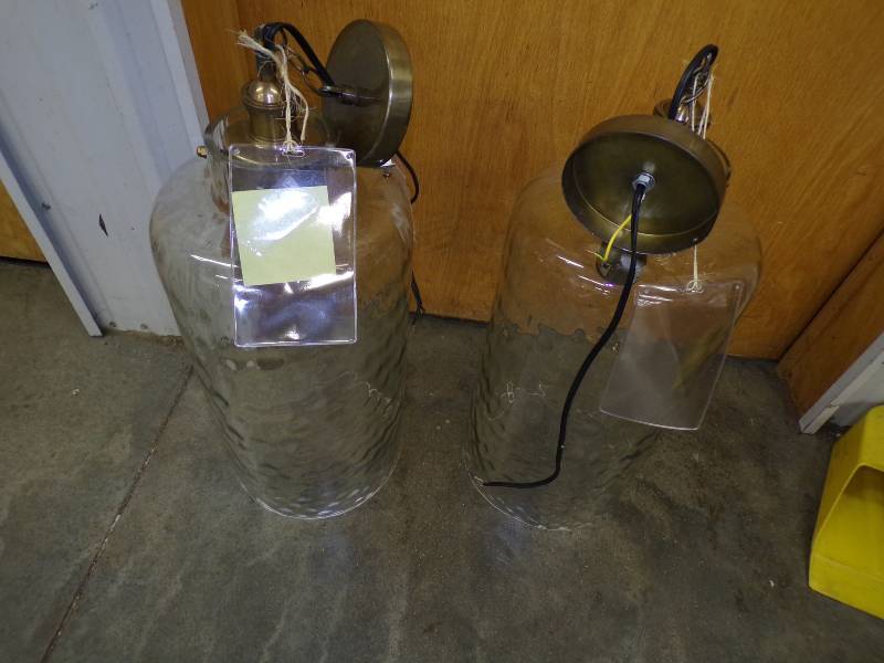 lot 63 image: Pair of Large Hanging Lights