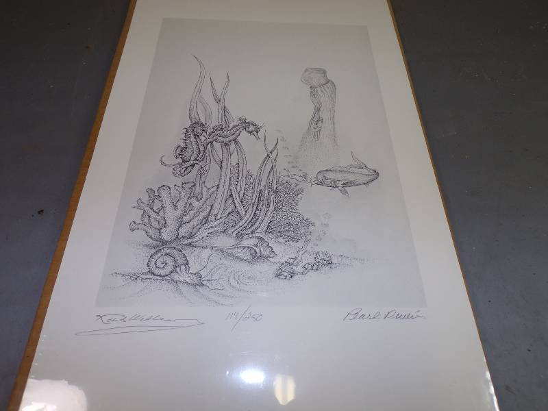 lot 122 image: Pearl Divers by Kirk Williams, Local Artist Signed and numbered