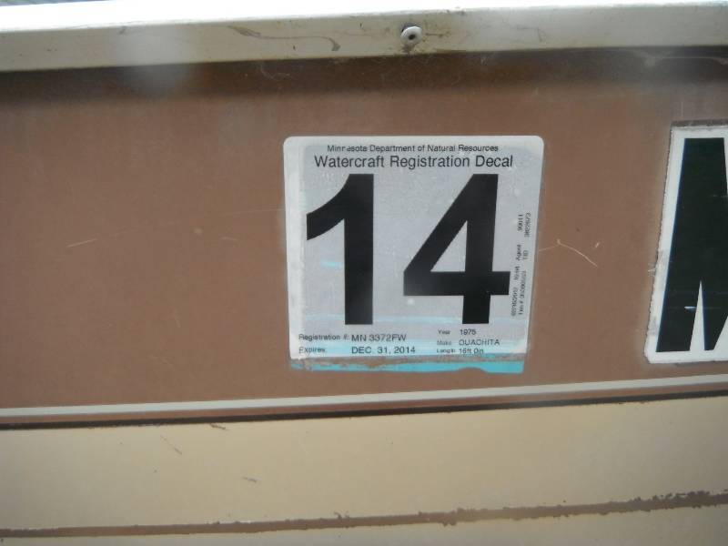 lot 5 image: 1975 Ouachita Boat motor and Trailer