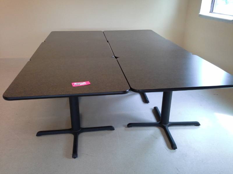 lot 163 image: Lot of (6) Pedestal Conference Tables