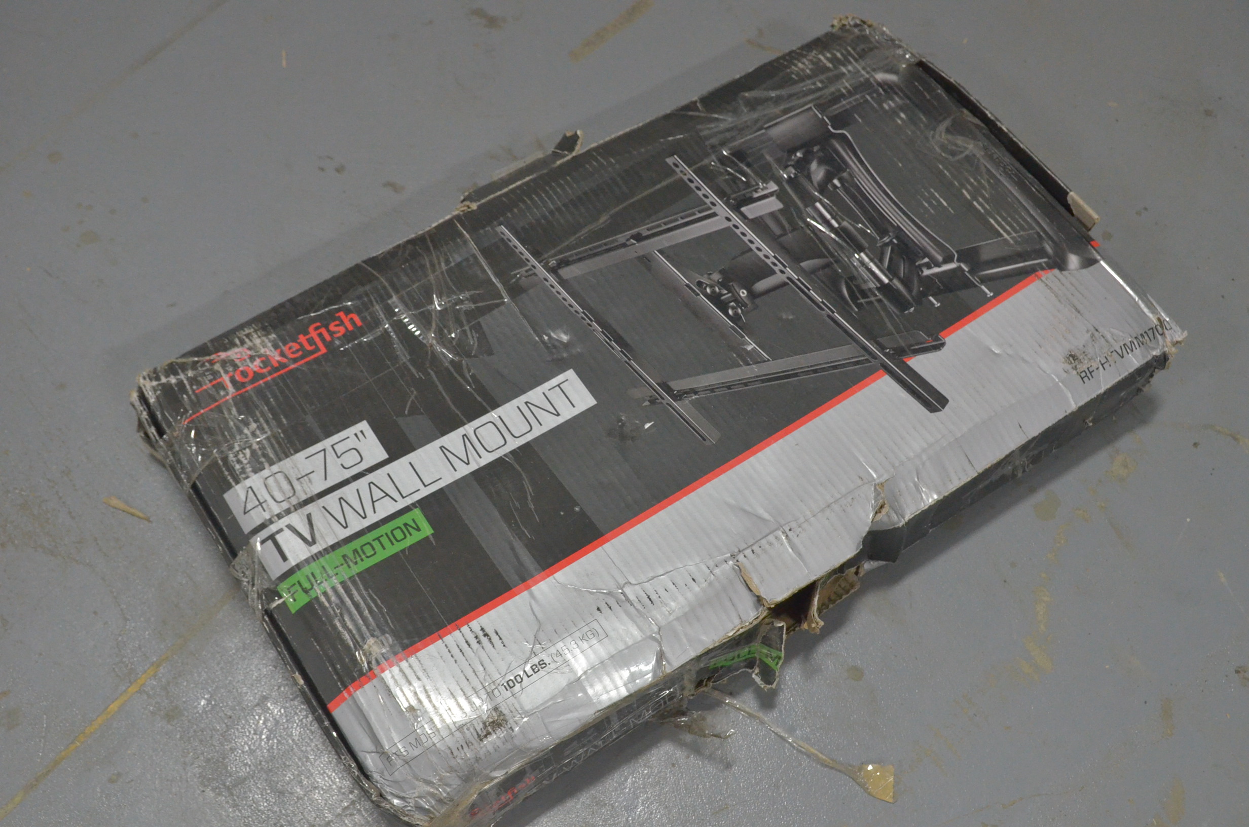 lot 10 image: Rocketfish Full-Motion TV Wall Mount for Most RF-HTVMM170C