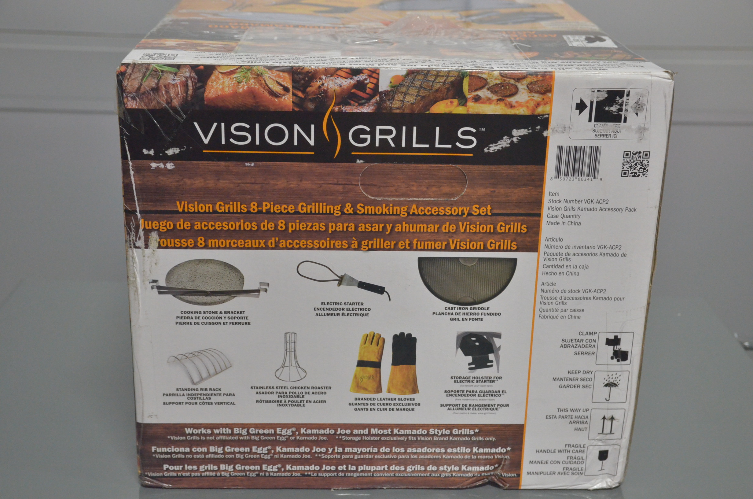 VISION GRILLS Kamado Grill Accessory Pack (8-Piece) VGK-ACP2 - The