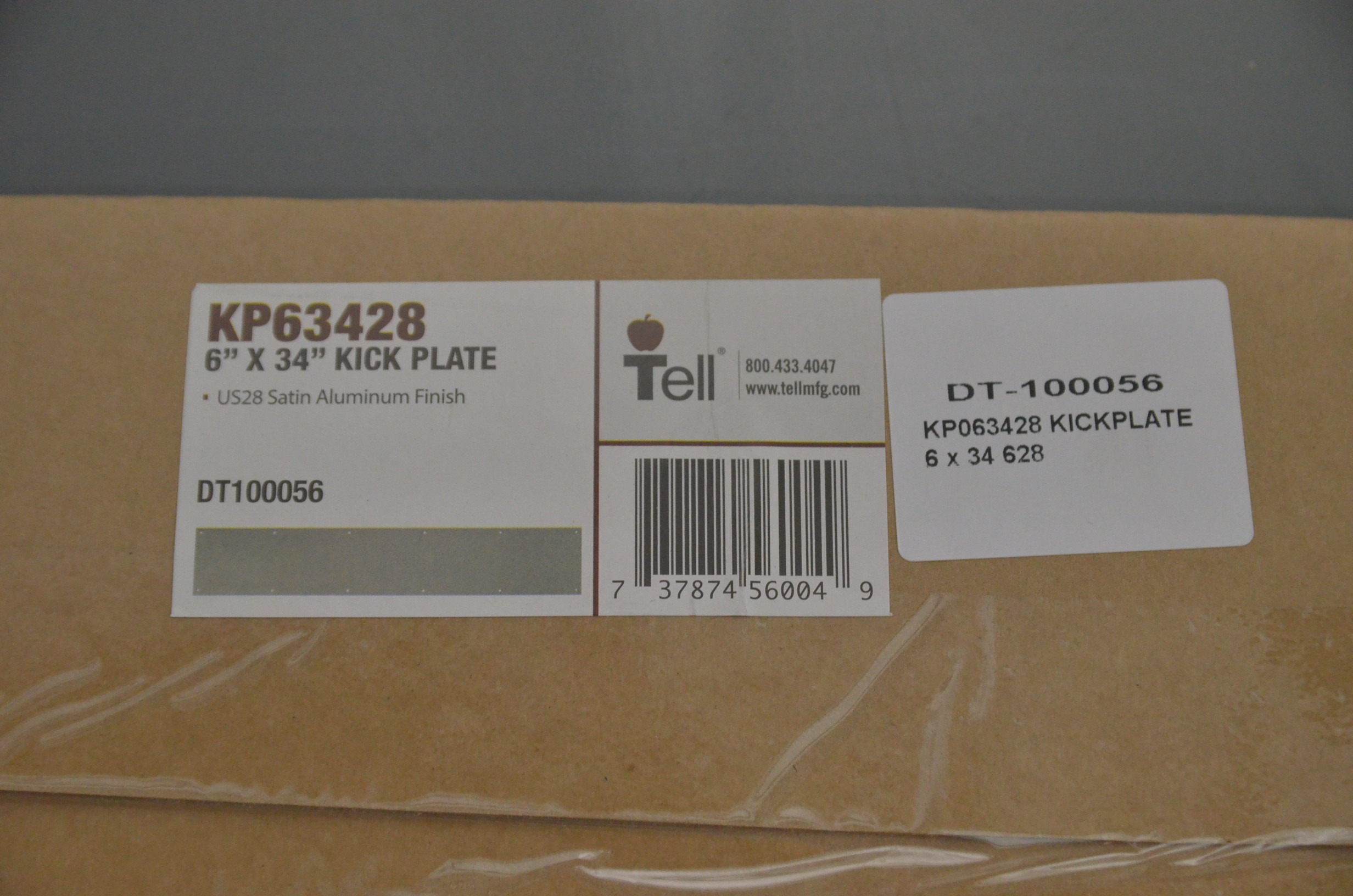 lot 72 image: Tell Manufacturing 6 in. x 34 in. Aluminum Kickplate