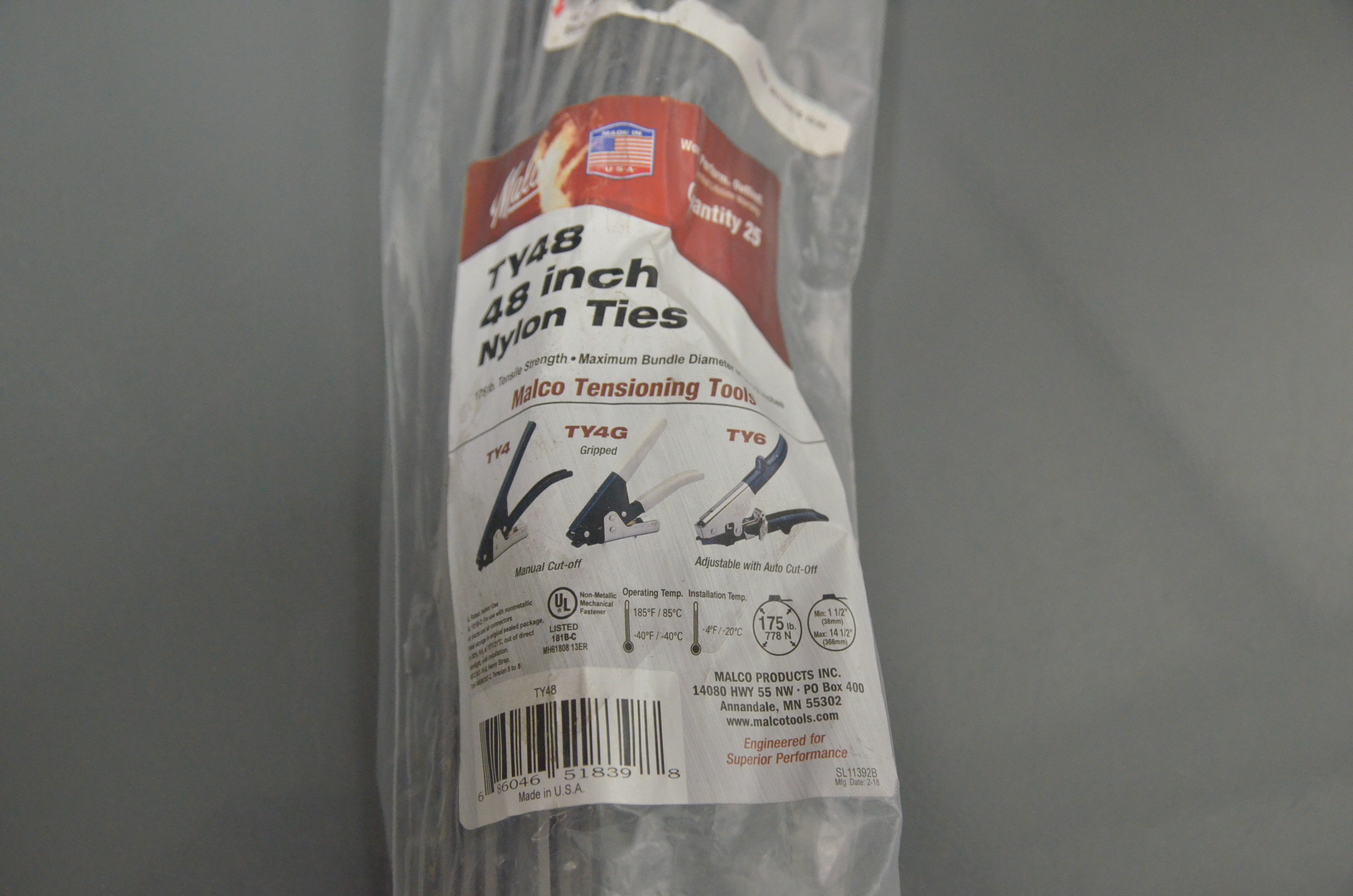 lot 76 image: 48 in. Nylon Adjustable Tie (25-Pack)
