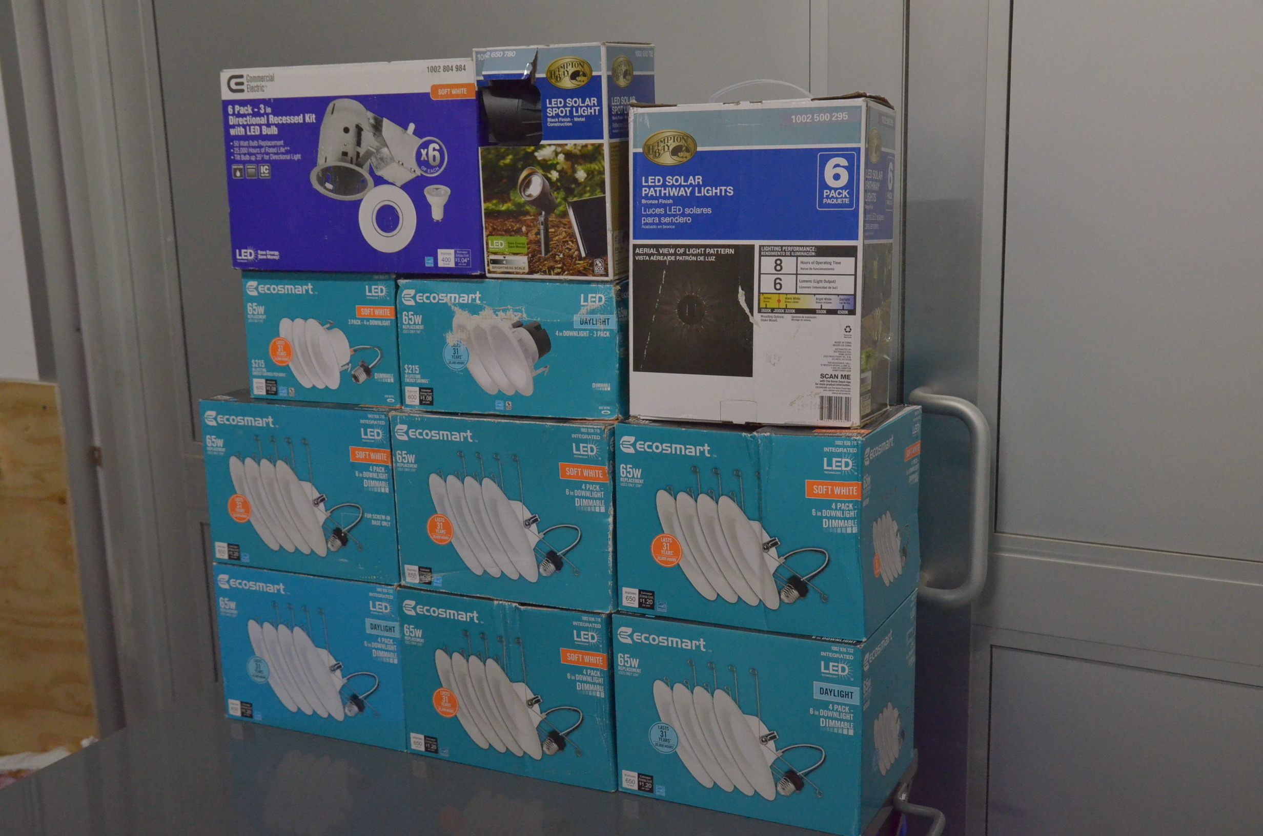 lot 81 image: Lot of EcoSmart  and Hampton Bay and Commercial Electric Lights