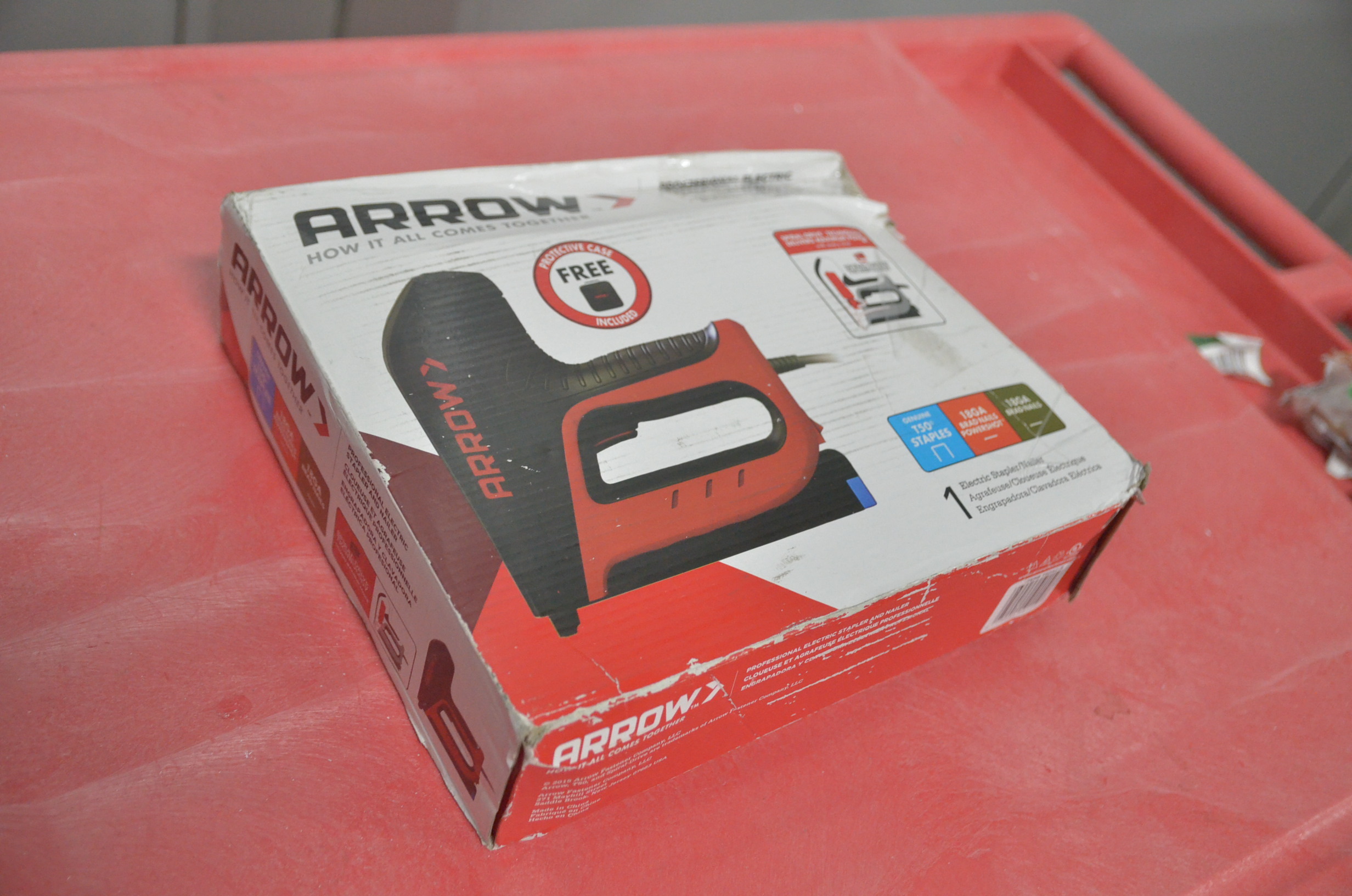 lot 91 image: Arrow Fastener 6 in. Electric Stapler and Brad Nailer