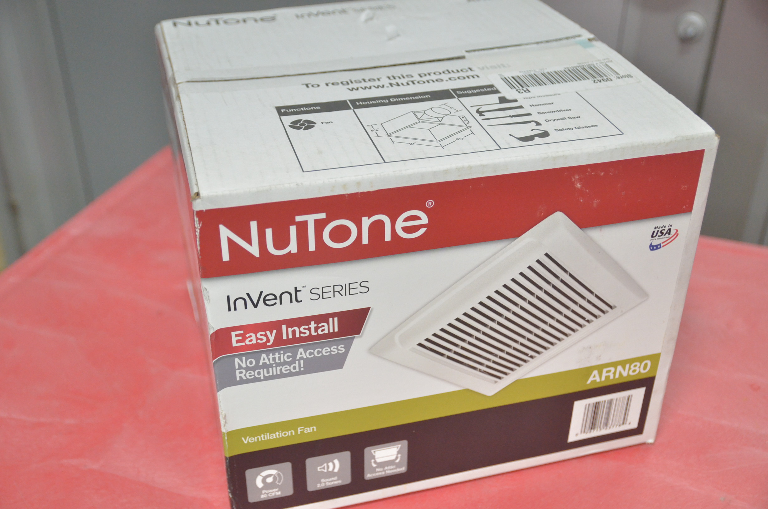 lot 93 image: Nutone InVent Series 80 CFM WallCeiling Installation Bathroom Exhaust Fan