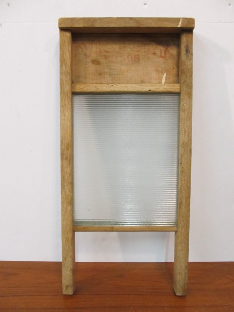 lot 140 image: Antique Glass Lingerie Washboard