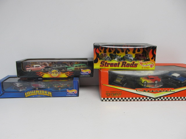 lot 74 image: Group of NIB HOT WHEELS Boxed Set Diecast Cars