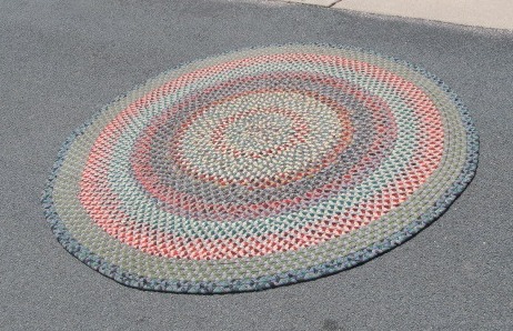 lot 113 image: Large Hand Braided Round 70 Rug