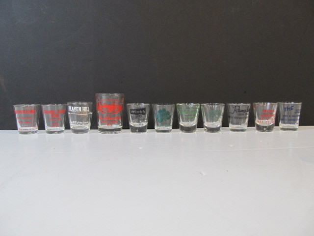 lot 180 image: Collection of Vintage Advertising Shot Glasses