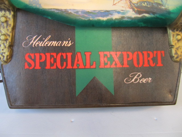 lot 188 image: Vintage SPECIAL EXPORT Ship In a Bottle Lighted Beer Sign