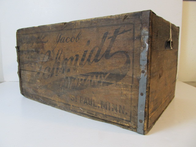 lot 202 image: Antique Pre-Prohibition SCHMIDTS Wooden Beer Crate