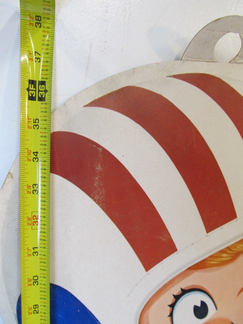 lot 199 image: Large Vintage CAMPBELLS Soup Cardboard Advertising Sign Football Player Display