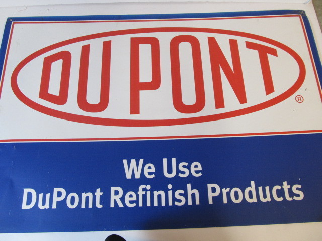 lot 207 image: Large Vintage DUPONT Metal Advertising Sign