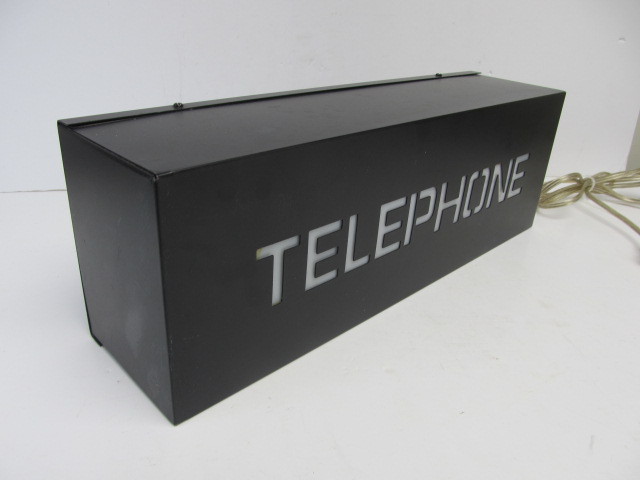 lot 274 image: Lighted TELEPHONE Sign Box