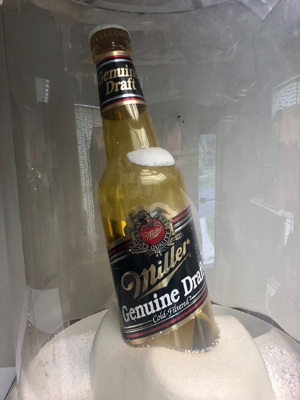 lot 292 image: HUGE Miller Genuine Draft MGD Beer Sign Blizzard Motion Store Display