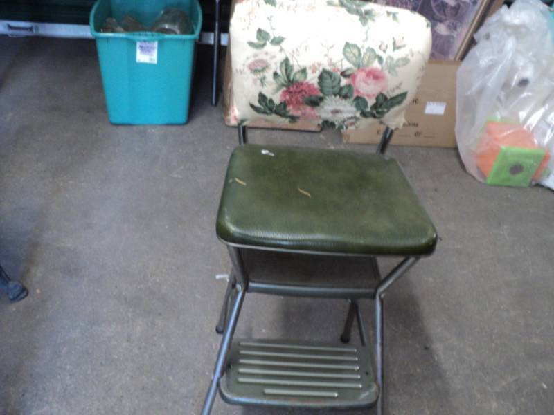 lot 218 image: Vintage Kitchen Stool...