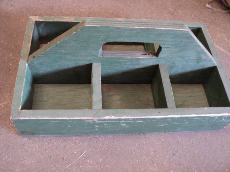 lot 221 image: Wood Box with Compartments 20 x 12...