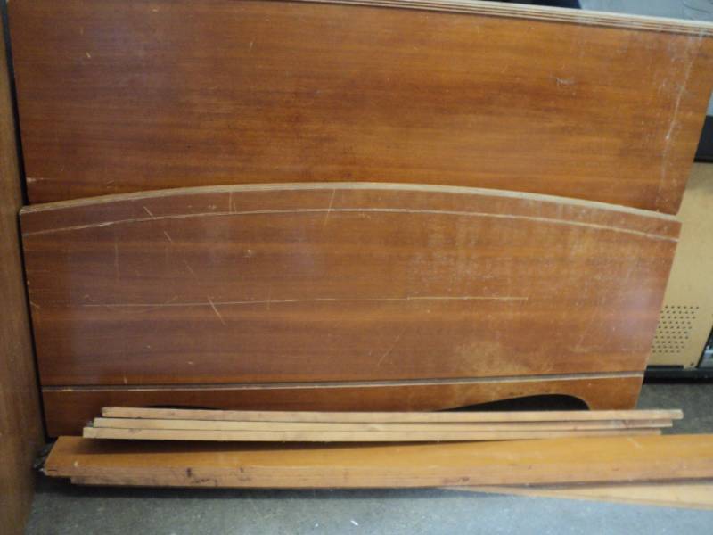 lot 224 image: Wood Double Size Headboard, Footboa...