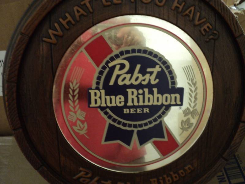 lot 255 image: Pabst Blue Ribbon Sign 18 diamete...