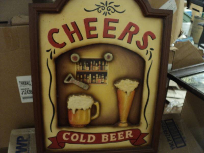 lot 260 image: Cheers Cold Beer Sign 16 x 22...