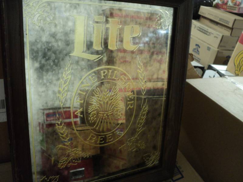 lot 261 image: A Fine Pilsner Beer Mirror Sign 15 ...