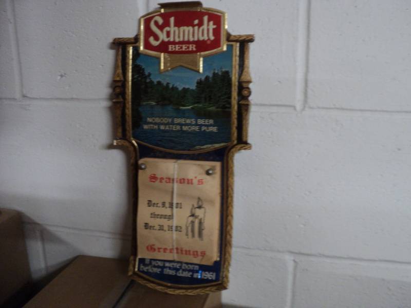 lot 266 image: Schmidt Calendar Sign 15 x 7...