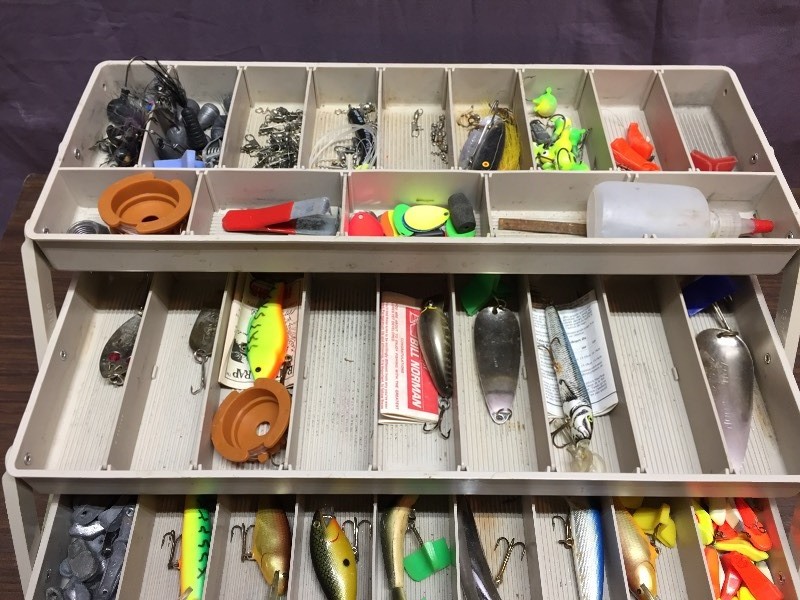lot 7 image: Large Tackle Box and Contents