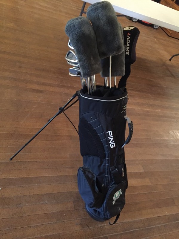 lot 43 image: Golf Clubs, Bag and Supplies