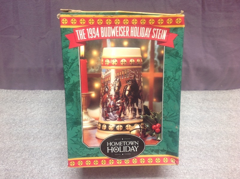 lot 80 image: 1994 Budweiser Holiday Stein