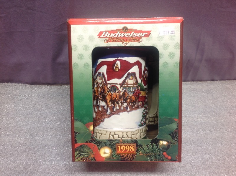 lot 84 image: 1998 Budweiser Holiday Stein