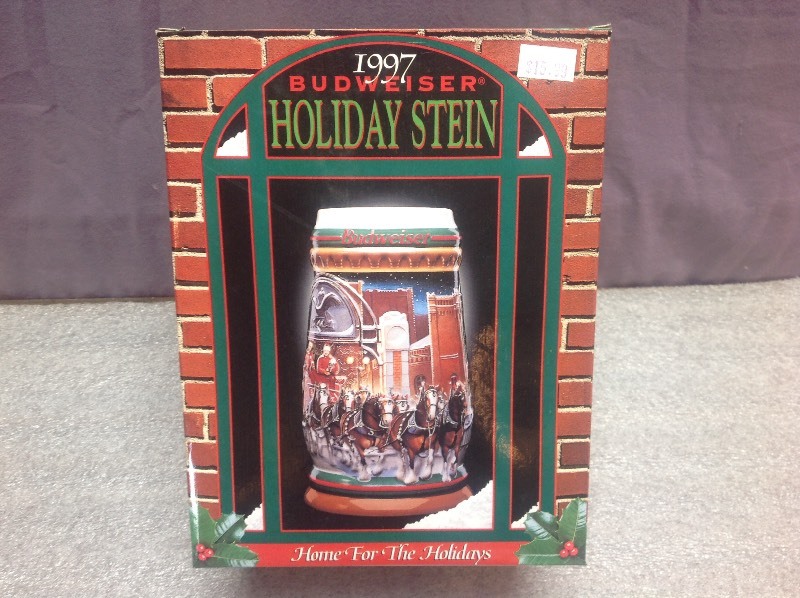 lot 83 image: 1997 Budweiser Holiday Stein