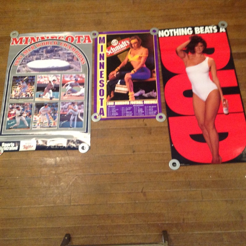 lot 124 image: Schmidts Vikings, Twins & Bud Posters