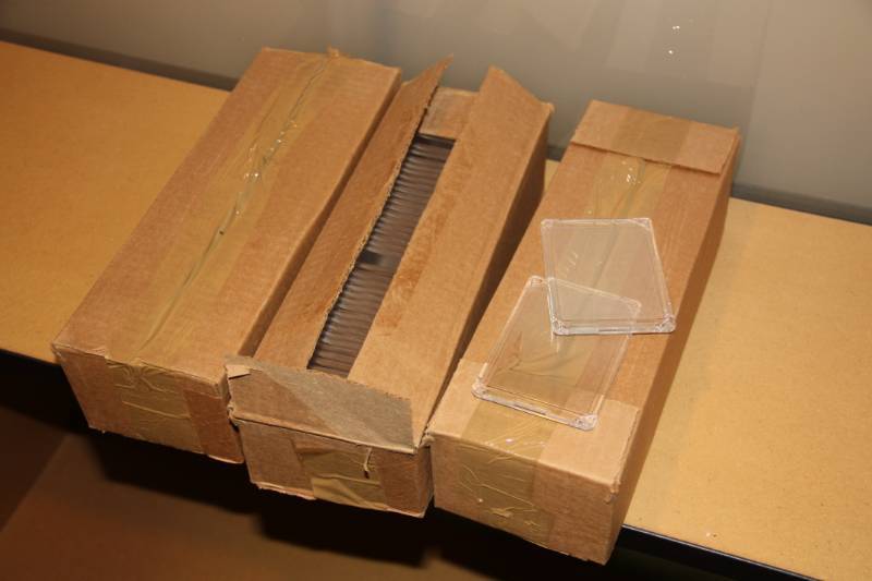 lot 9 image: Three Cases of New Plastic Sports Card Snap Cases