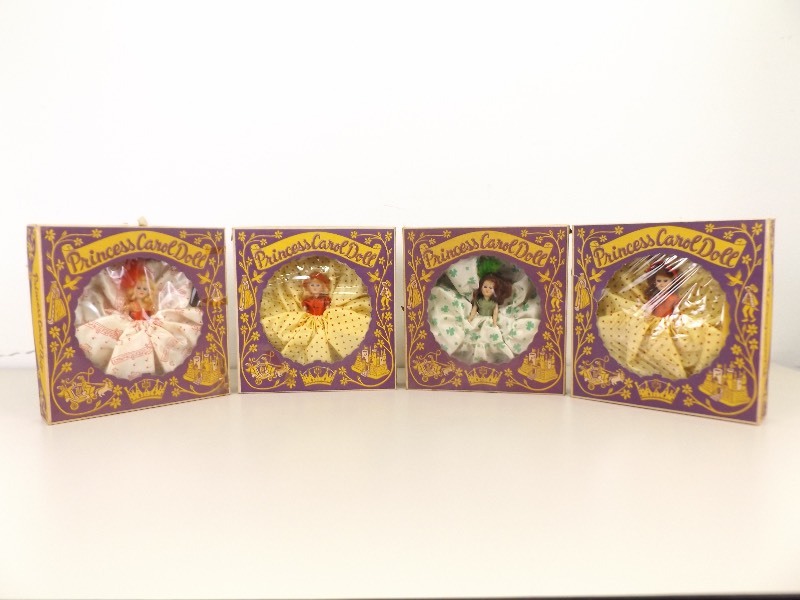 lot 3 image: 4 - 1950s Princess Carol Dolls in Original Boxes