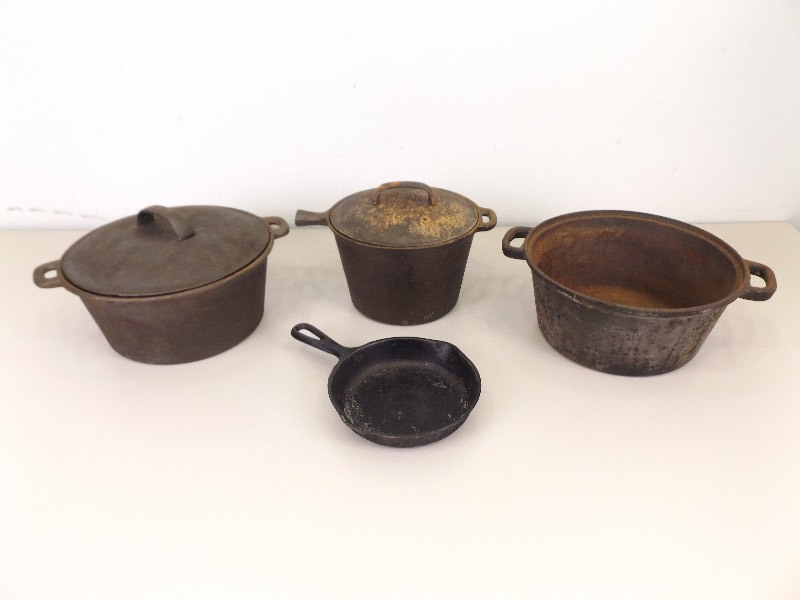 lot 29 image: Lot of Cast Iron Dutch Ovens etc.