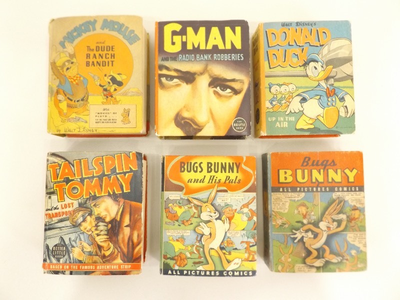 lot 37 image: Lot of 6 Vintage 1930s and 40s Walt Disney etc. Big Little Books