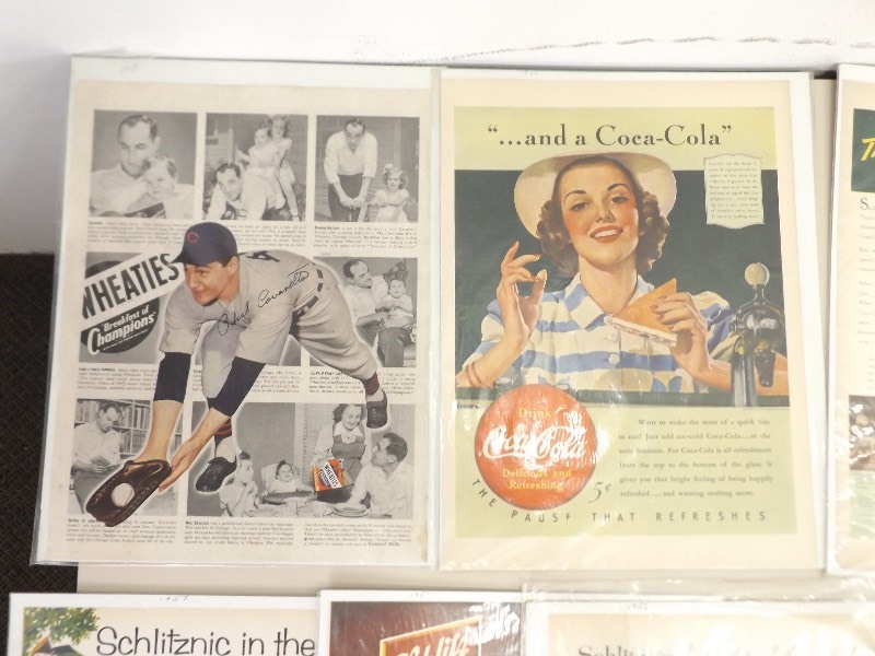 lot 40 image: Lot of Vintage Coke, Schlitz, etc. Advertising