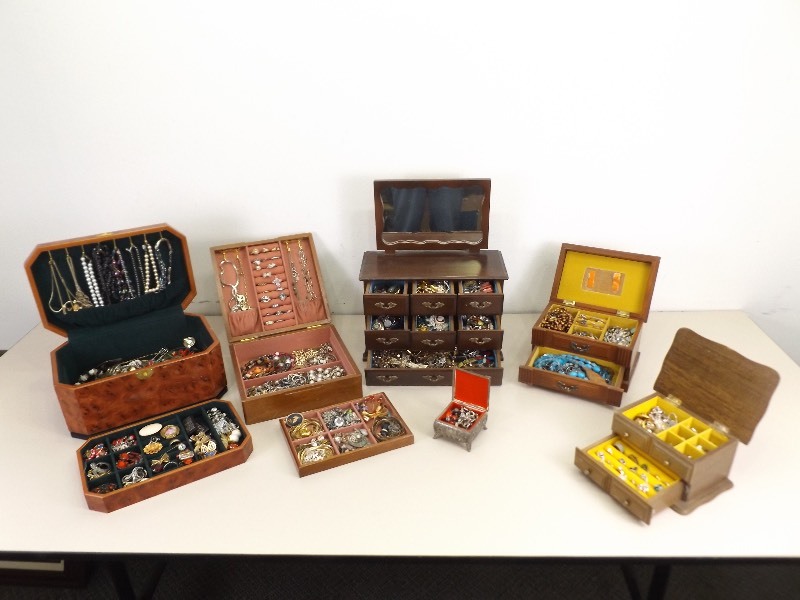 lot 75 image: HUGE Lot of Costume Jewelry with Sterling