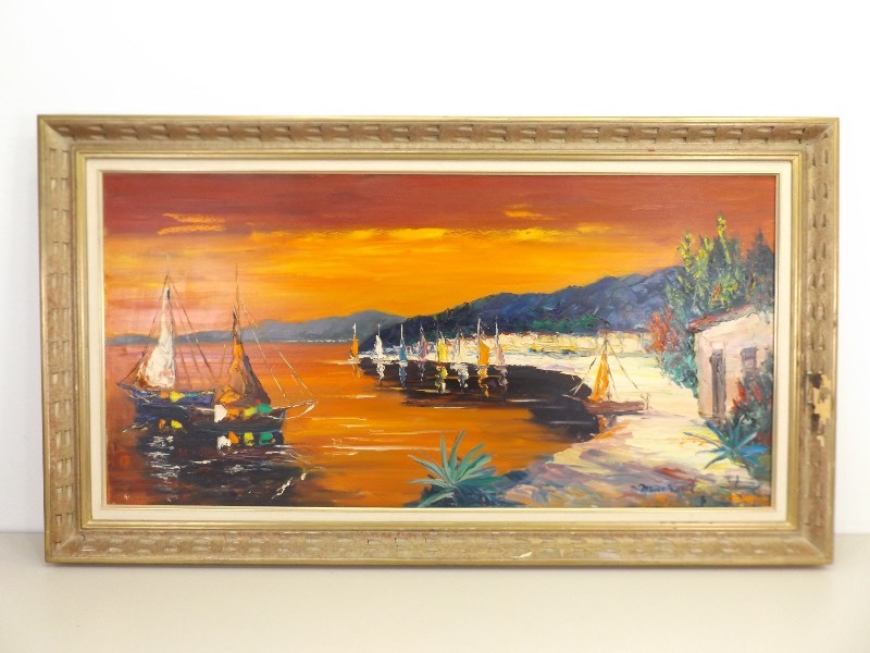 lot 90 image: 24 x 48 Oil on Canvas by Canadian Artist Marot