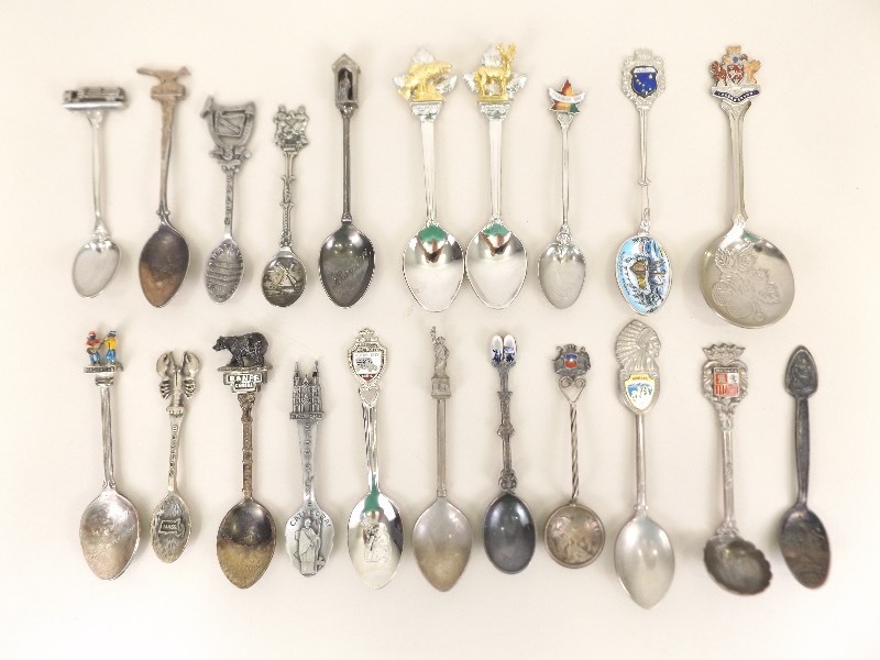 lot 95 image: Lot of Collectible Souvenir Spoons