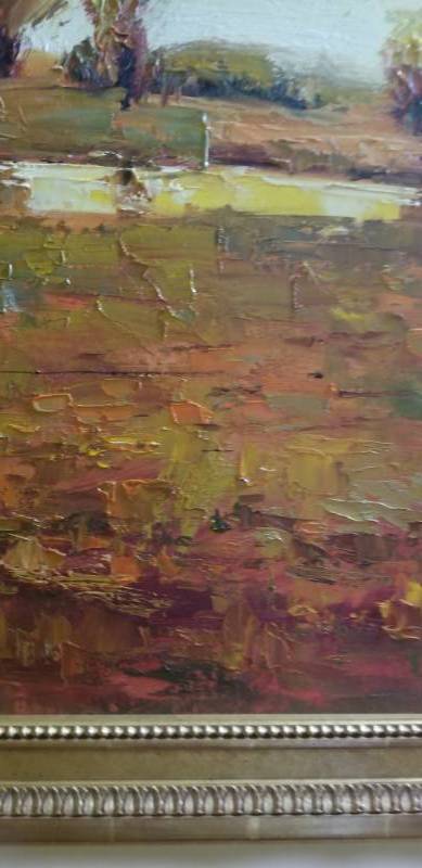 lot 25 image: Fall Landcscape Original Oil on Canvas