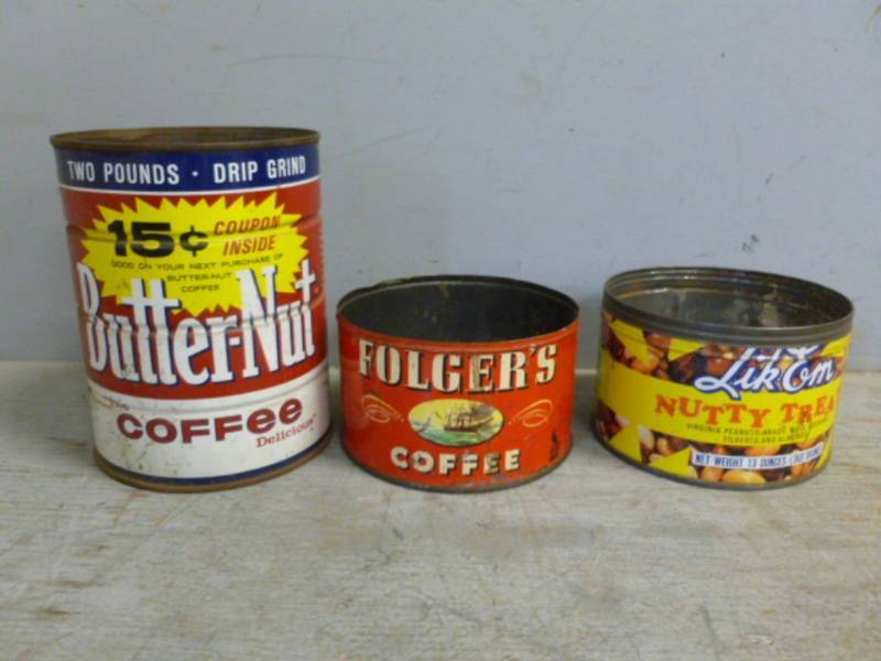 lot 140 image: Vintage Metal Containers