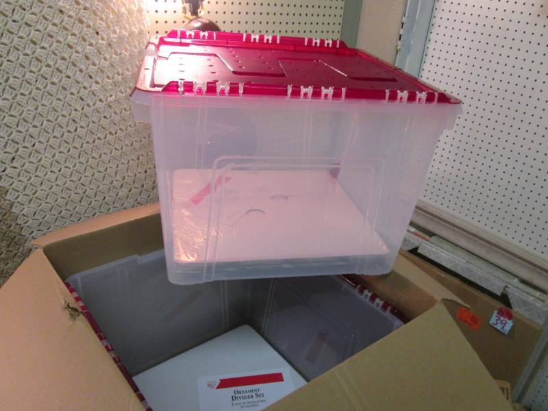 lot 2 image: 2-Pack of Iris Ornament Storage Box...