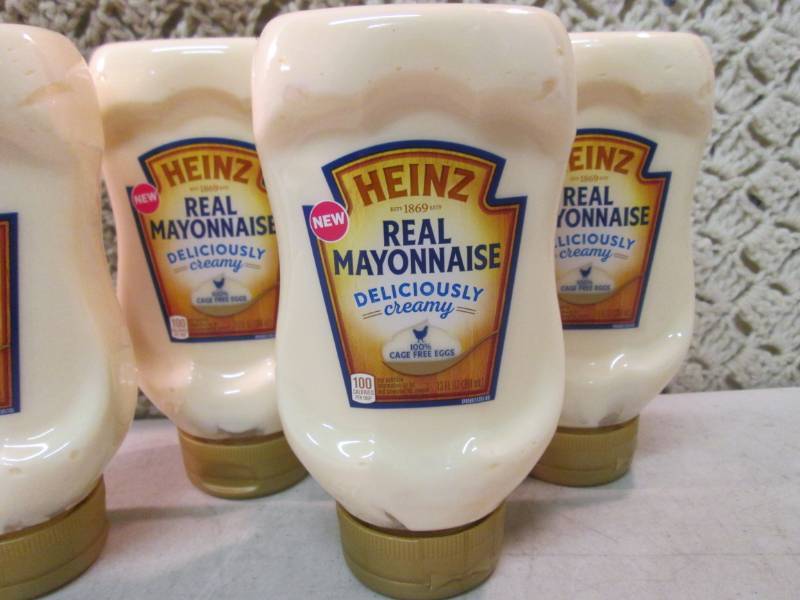 lot 48 image: 4 Bottles of Heinz Real Mayonnaise ...