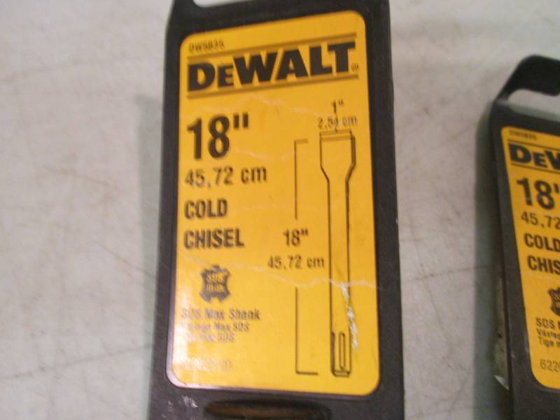 lot 120 image: Lot of 2 Dewalt 18 Cold Chisels  E...