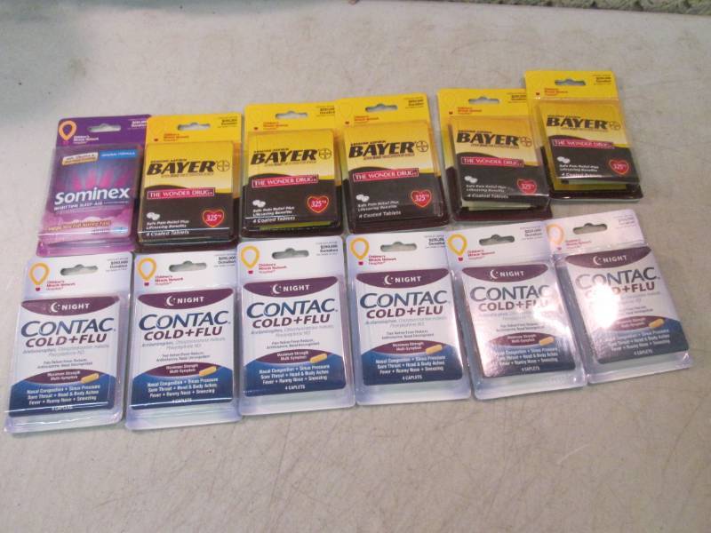 lot 122 image: 12 Packs of Bayer, Contact Cold & F...