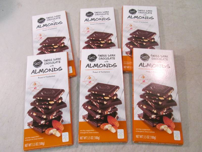 lot 129 image: 6 Swiss Dark Chocolate with Almonds...